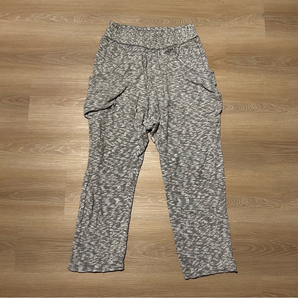 Free People Beach Black and White Textured Pants